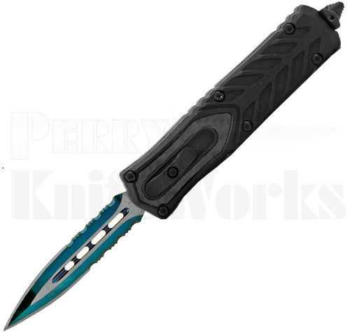 Delta Force Med Automatic OTF Knife l Blue Serrated Blade l For Sale