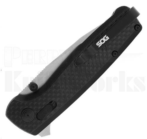 SOG Terminus XR Flipper Knife Black Carbon Fiber/G-10