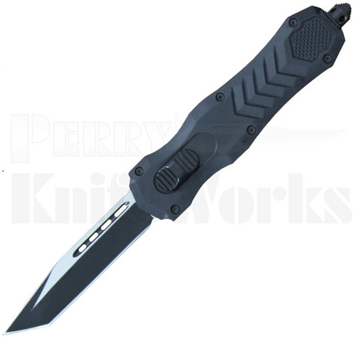 Delta Force HD OTF Automatic Tanto Knife Black l 2-Tone Blade l For Sale