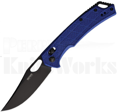 SRM Knives 9201-PL Ambi-Lock Knife Blue l Black Blade l For Sale