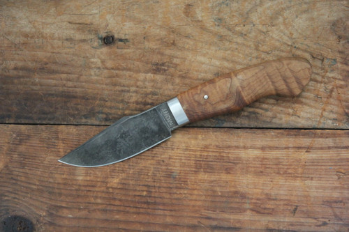 Tony Mont Custom Fixed Blade Knife Curly Maple