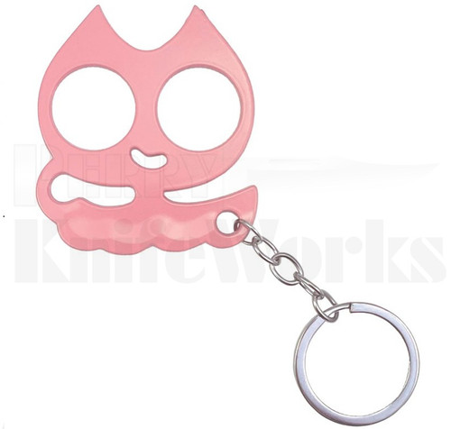 No More Nice Kitty Self Defense Knuckles Pink l For Sale