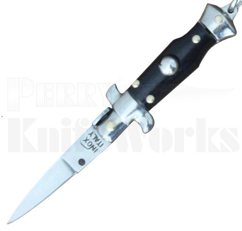 SKM 2.75" Italian Stiletto Keychain Automatic Knife Black l For Sale