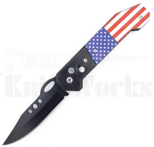 Delta Force Heavy Duty American Flag Automatic Knife l For Sale