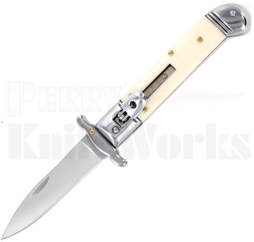 Milano 8" Leverlock Swinguard Automatic Knife Ivory l For Sale