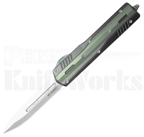 No Limit Night Stalker II OTF Automatic Knife Green M390 Dagger l For Sale