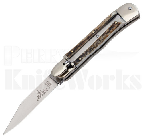 Hubertus Springer 7.75" Leverlock Automatic Knife Stag l For Sale