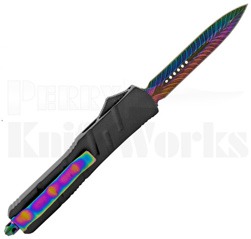 Delta Force Workman OTF Automatic Knife Black l Spectrum Feather