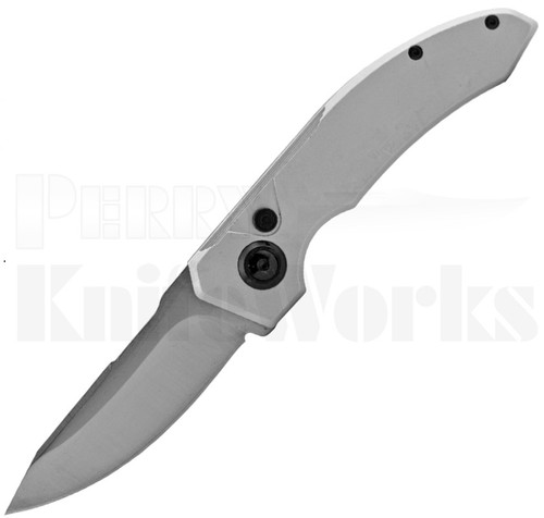 Delta Force Automatic Knife Silver Aluminum l Satin Blade l For Sale