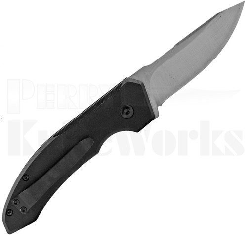 Delta Force Automatic Knife Black Aluminum l Satin Blade