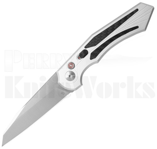 Diablo Automatic Knife Silver Aluminum l Satin 440 l For Sale