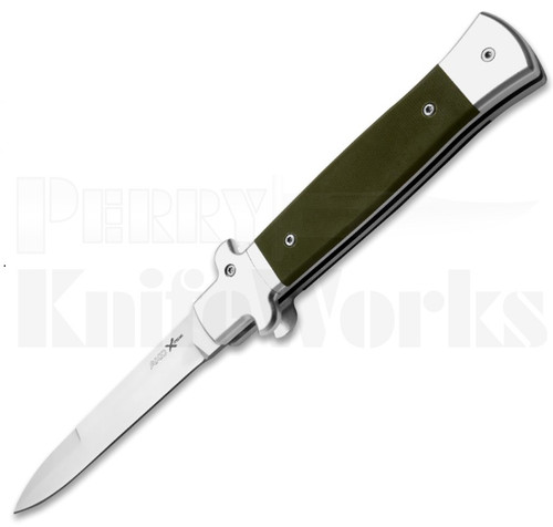 AKC X-treme Shadow 9" Automatic Knife Green l Stonewash Blade l For Sale