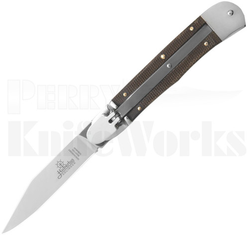 Hubertus Springer 7" Leverlock Automatic Knife Green Micarta l For Sale