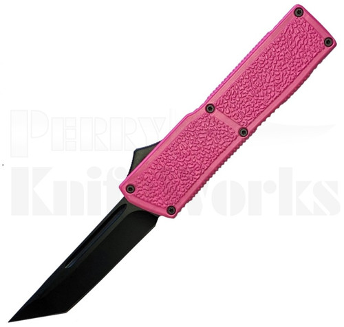 Lightning Elite Pink D/A OTF Automatic Knife l Black Tanto l For Sale