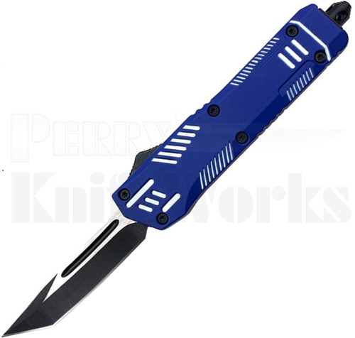 Delta Force Droid OTF Automatic Knife Blue/White l For Sale