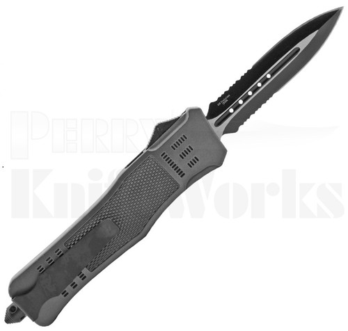 Delta Force Gray D/A OTF Knife l Dagger Serrated