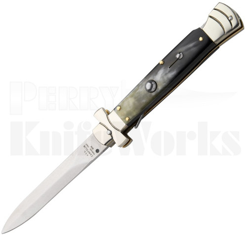 AGA Campolin 9" Maltese Cross Automatic Knife Horn l For Sale