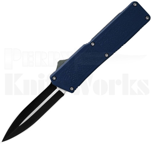 Lightning Blue Two-Tone Dagger OTF Automatic Knife l For Sale