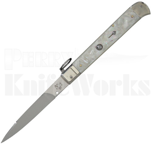 Dolphins 11" Falcon Ring Pull Automatic Knife Mother of Pearl l For Sale