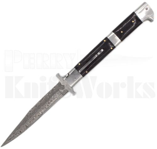 Samir Ahmad 13" Dark Horn Swinguard Automatic Knife l Damascus l For sale Samir Ahmad 13" Dark Horn Swinguard Automatic Knife l Damascus l For sale