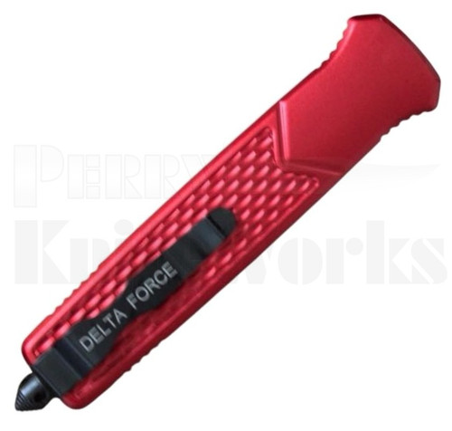 Delta Force D/A OTF Automatic Knife Red Aluminum l 2-Tone Dagger