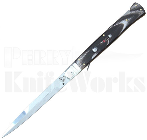 Dolphins Maniago Shark Italian Stiletto Knife Brazilian Horn