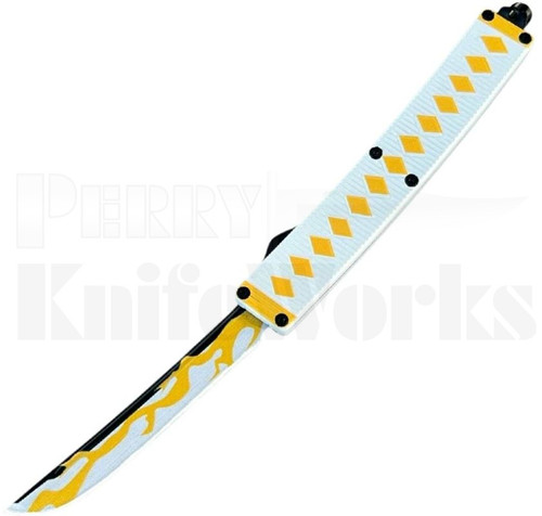 Katana D/A OTF Automatic Knife White/Yellow l For Sale