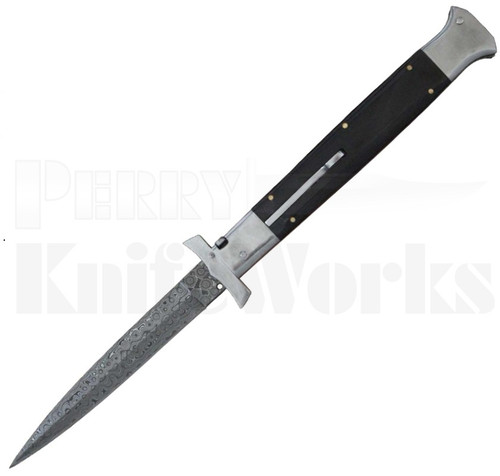 Samir Ahmad 13" Buffalo Horn Swinguard Automatic Knife l Damascus l For Sale