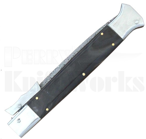 Samir Ahmad 13" Buffalo Horn Swinguard Automatic Knife l Damascus