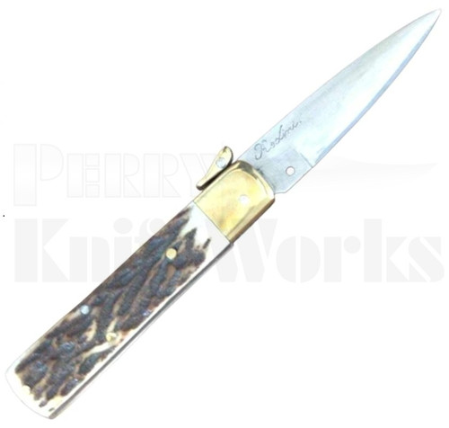 Igor Rodini 5.75" Leverlock Automatic Knife Stag