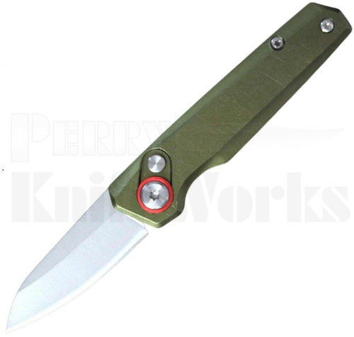 Delta Force Automatic Knife Green Aluminum l 1.97" Bead Blast l For Sale