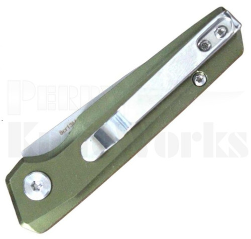 Delta Force Automatic Knife Green Aluminum l 1.97" Bead Blast