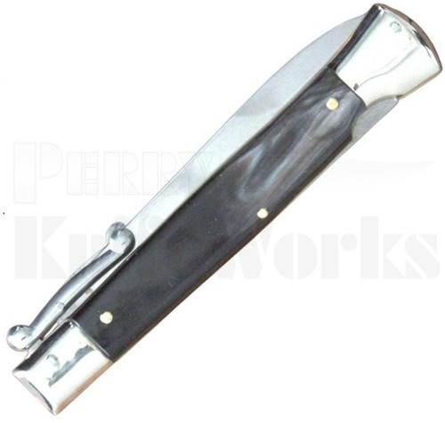 Alex Spadon 9" Brazilian Horn Stiletto Swinguard Automatic Knife