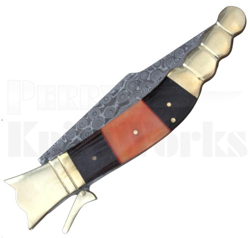 Samir Ahmad 12" Fulcrum Release Automatic Knife l Damascus Blade