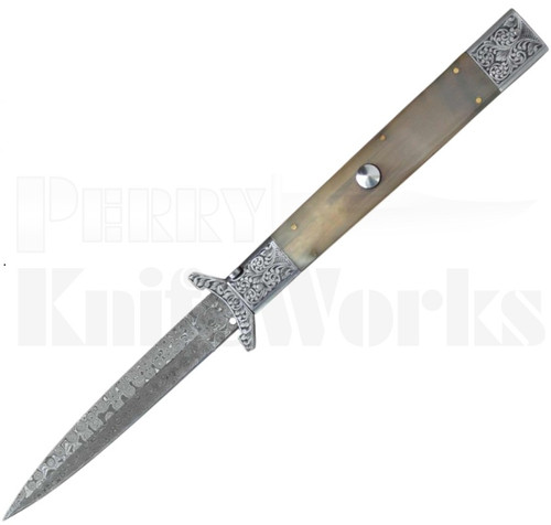 Samir Ahmad 13" Camel Bone Swinguard Automatic Knife l Engraved l For Sale Samir Ahmad 13" Camel Bone Swinguard Automatic Knife l Engraved l For Sale
