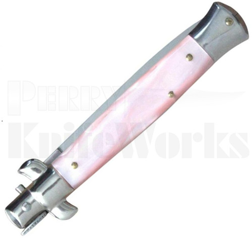 Armando Beltrame 8.75" Pink Pearlex Stiletto Automatic Knife Armando Beltrame 8.75" Pink Pearlex Stiletto Automatic Knife