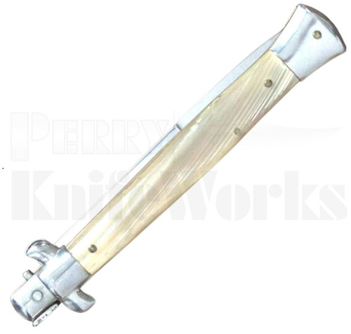 Frank B. 11" Honey Horn Stiletto Automatic Knife l Bayonet Blade