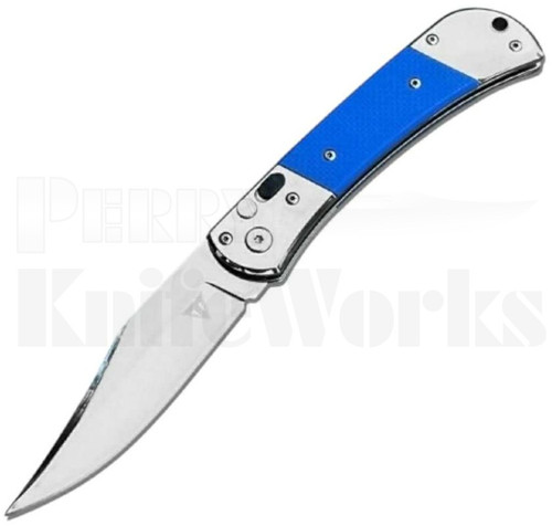 Armed Force Tactical Automatic Knife Blue G-10 l 3.75" Polish Blade l For Sale