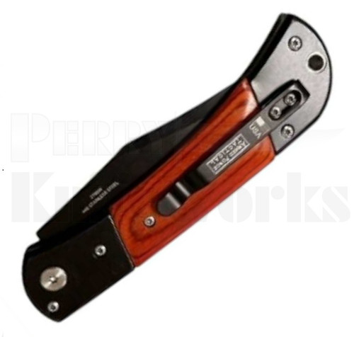 Armed Force Tactical Automatic Knife Wood l Black Bolster