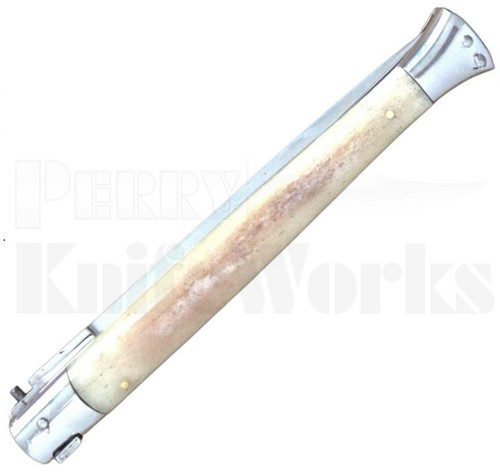 Orang Zaib 11" Camel Bone Stiletto Automatic Knife l 440C Dagger