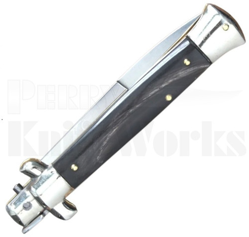 Frank B. 9" Dark Horn Stiletto Bayonet Automatic Knife Picklock