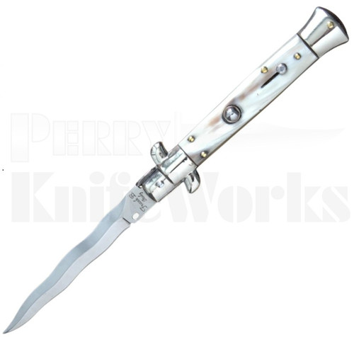 Frank B. 9" Honey Horn Stiletto Kris Automatic Knife Picklock l For Sale