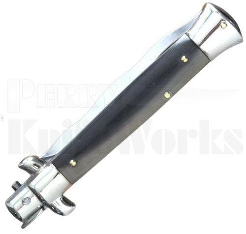 Frank B. 9" Honey Horn Stiletto Kris Automatic Knife Picklock