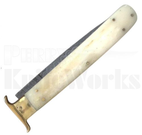 Samir Ahmad 11" Camel Bone Automatic Knife l 5" Damascus Blade