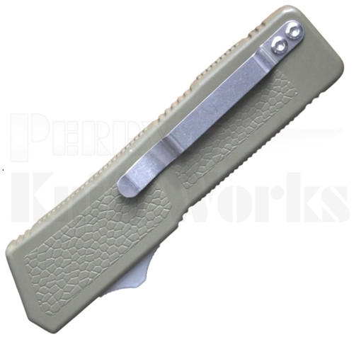 Lightning OD-Green OTF Automatic Knife l Dagger Two-Tone Serrated