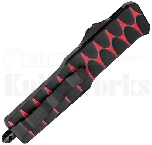 Delta Force Red Dragon Scale Automatic OTF Knife l Black Blade