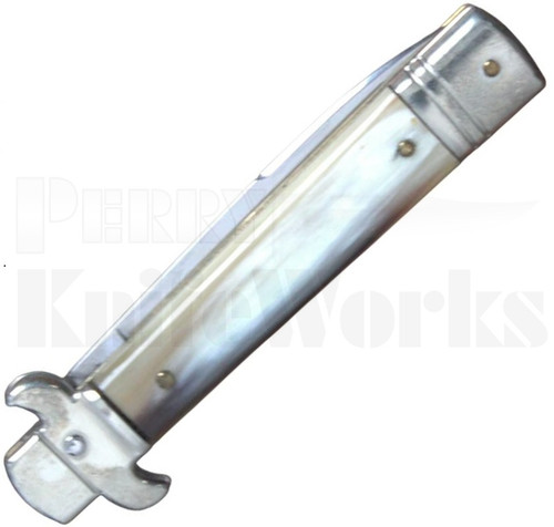 AKC Bill DeShivs 8" Leverletto Automatic Knife Brazilian Horn