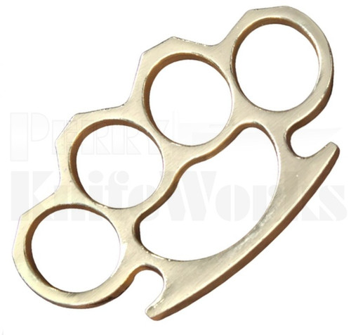 Devils Fist Heavy Duty Brass Knuckle Paper Weight l Gold Finish l For Sale