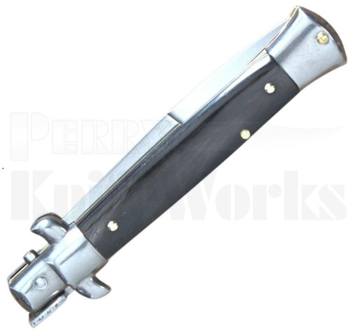 Frank B. 8" Honey Horn Stiletto Automatic Knife l Bayonet Blade