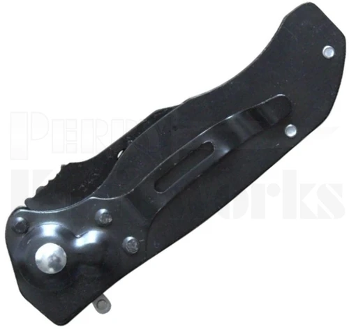 Milano Heavy Duty Black Automatic Knife l Clip Point Blade